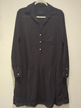 Grayson The Changemaker Black Button Front Long Sleeve Tunic Dress - Sz 2 Small